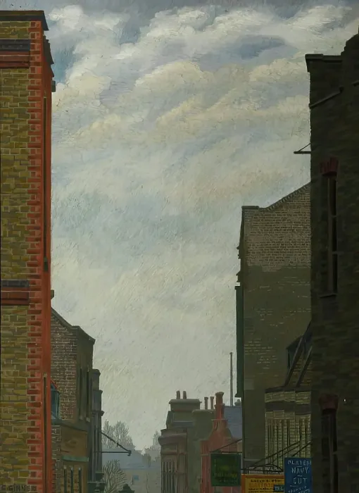 Framed Print : Flask Walk, Skyline, 1934. Creator: Charles Ginner Framed Print : Flask Walk, Skyline, 1934. Creator: Charles Ginner