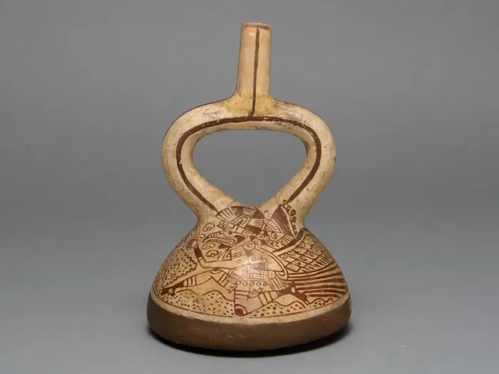 Framed Print : Flat-Bottomed Stirrup Spout Vessel Depicting Costumed Runners, 100 B. C. / A. D. 500 Framed Print : Flat-Bottomed Stirrup Spout Vessel Depicting Costumed Runners, 100 B. C. / A. D. 500