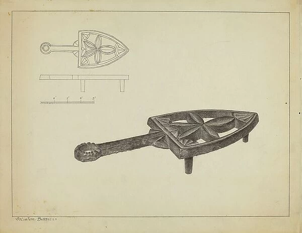 Flat Iron Holder, c. 1937. Creator: Salvatore Borrazzo