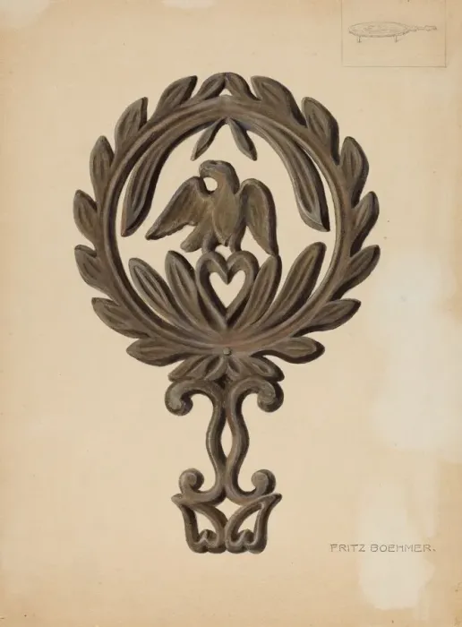 Framed Print : Flat Iron Holder, c. 1937. Creator: Fritz Boehmer Framed Print : Flat Iron Holder, c. 1937. Creator: Fritz Boehmer