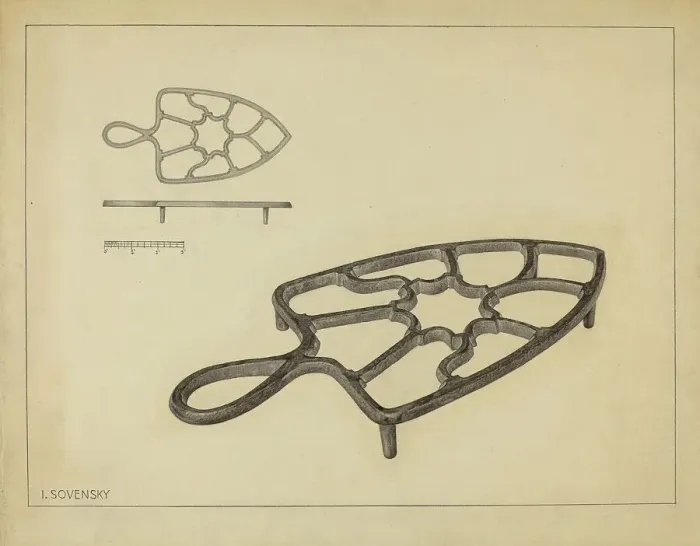 Framed Print : Flat Iron Holder, c. 1937. Creator: Isidore Sovensky Framed Print : Flat Iron Holder, c. 1937. Creator: Isidore Sovensky