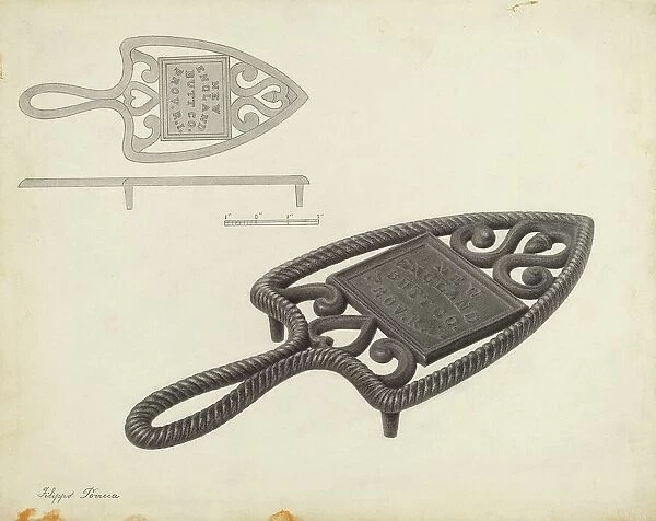 Flat Iron Holder, c. 1939. Creator: Filippo Porreca