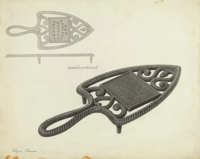 Framed Print : Flat Iron Holder, c. 1939. Creator: Filippo Porreca Framed Print : Flat Iron Holder, c. 1939. Creator: Filippo Porreca