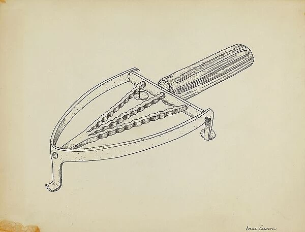 Flat Iron Holder, c. 1939. Creator: Irene Lawson