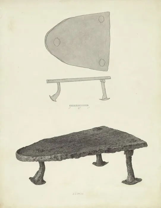 Framed Print : Flat Iron Holder, c. 1939. Creator: Jacob Lipkin Framed Print : Flat Iron Holder, c. 1939. Creator: Jacob Lipkin