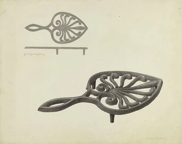 Flat Iron Holder, c. 1940. Creator: Julius Bellamy