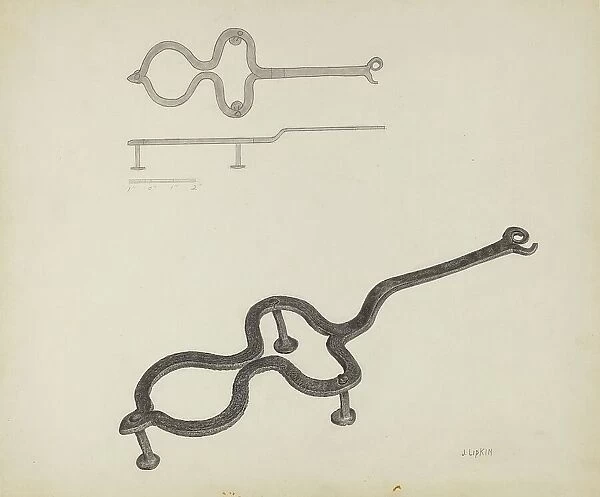 Flat Iron Holder, c. 1940. Creator: Jacob Lipkin