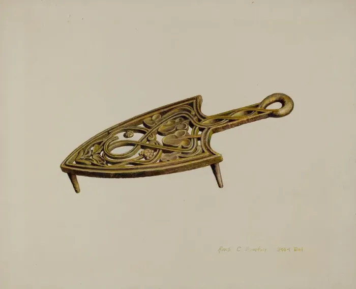 Framed Print : Flat Iron Stand, c. 1939. Creator: Amos C. Brinton Framed Print : Flat Iron Stand, c. 1939. Creator: Amos C. Brinton