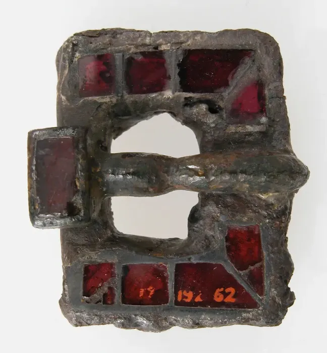 Framed Print : Flat Rectangular Buckle, Frankish, end of the 5th-early 6th century. Creator: Unknown Framed Print : Flat Rectangular Buckle, Frankish, end of the 5th-early 6th century. Creator: Unknown