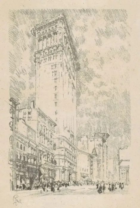Framed Print : Flatiron Building, 1904. Creator: Joseph Pennell Framed Print : Flatiron Building, 1904. Creator: Joseph Pennell