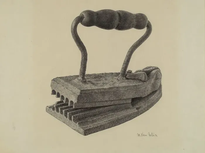 Framed Print : Flatiron / Crimping Iron, 1935 / 1942. Creator: Maurice Van Felix Framed Print : Flatiron / Crimping Iron, 1935 / 1942. Creator: Maurice Van Felix