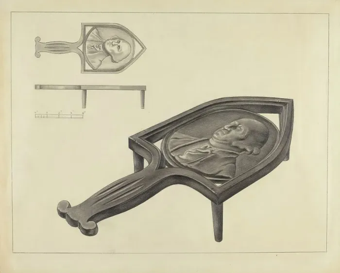 Framed Print : Flatiron Holder, c. 1936. Creator: Isidore Sovensky Framed Print : Flatiron Holder, c. 1936. Creator: Isidore Sovensky