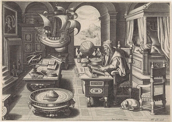 Flavio Gioia of Amalfi discovering the Power of the Lodestone, ca 1590