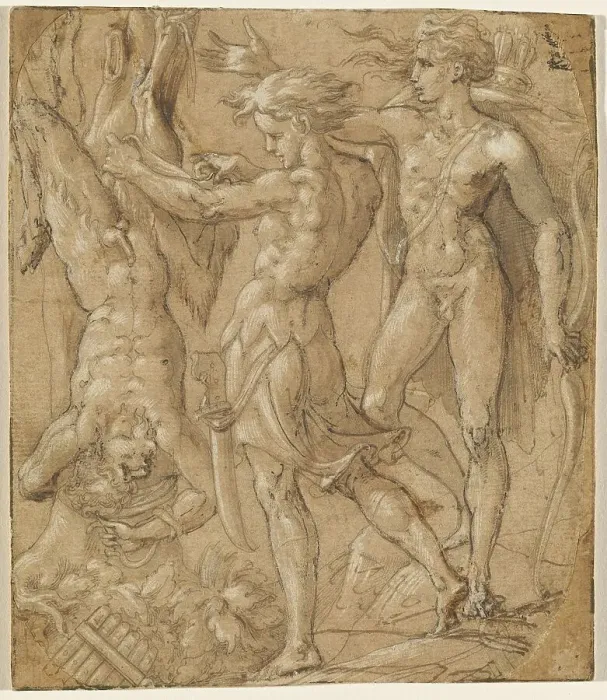 Framed Print : The Flaying of Marsyas, 1526 / 1530. Creator: Parmigianino Framed Print : The Flaying of Marsyas, 1526 / 1530. Creator: Parmigianino