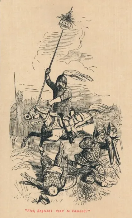Framed Print : Flee, English! Dead is Edmond!, c1860, (c1860). Artist: John Leech Framed Print : Flee, English! Dead is Edmond!, c1860, (c1860). Artist: John Leech