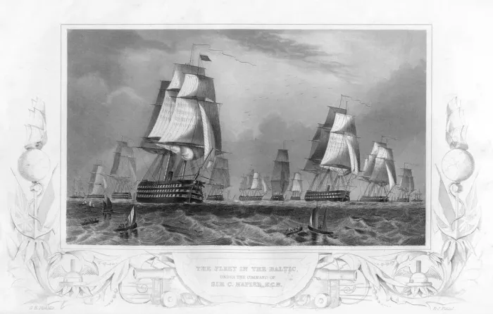 Framed Print : The fleet in the Baltic, under the command of Sir Charles Napier, 1857. Artist: DJ Pound Framed Print : The fleet in the Baltic, under the command of Sir Charles Napier, 1857. Artist: DJ Pound