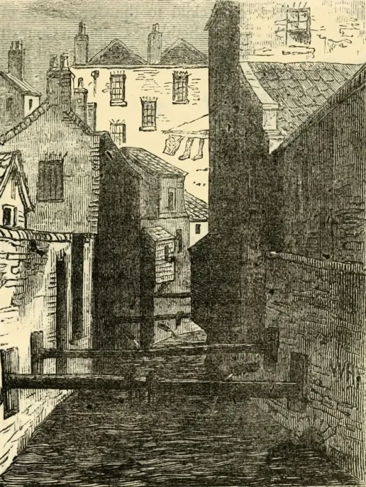 Framed Print : The Fleet Ditch, from the Red Lion. (c1872). Creator: Unknown