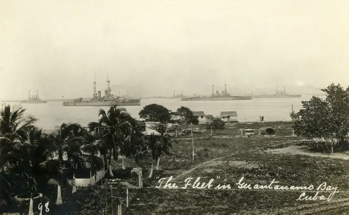 Framed Print : The Fleet in Guantanamo Bay, Cuba, c1919. Creator: Unknown