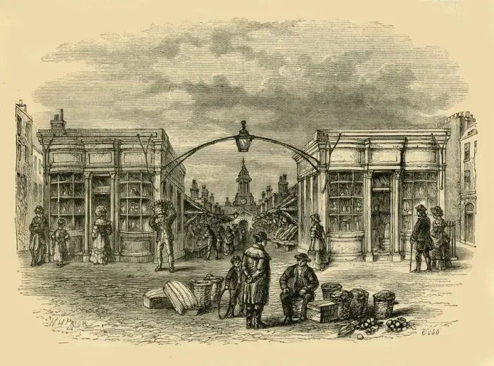 Framed Print : Fleet Market, (c1872). Creator: Unknown Framed Print : Fleet Market, (c1872). Creator: Unknown