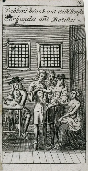 Framed Print : Fleet Prison, London, 1691 Framed Print : Fleet Prison, London, 1691