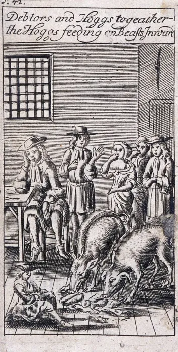 Framed Print : Fleet Prison, London, 1691 Framed Print : Fleet Prison, London, 1691