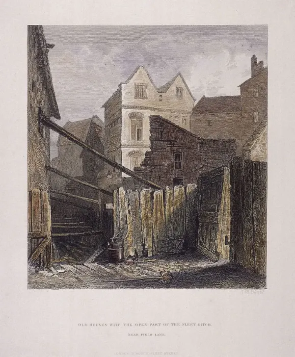 Framed Print : Fleet River, London, 1851. Artist: John Wykeham Archer Framed Print : Fleet River, London, 1851. Artist: John Wykeham Archer