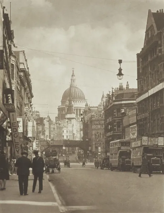 Framed Print : Fleet Street. From the album: Photograph album - London, 1920s. Creator: Harry Moult Framed Print : Fleet Street. From the album: Photograph album - London, 1920s. Creator: Harry Moult