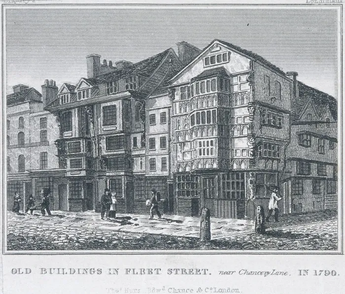 Framed Print : Fleet Street, London, 1828 Framed Print : Fleet Street, London, 1828