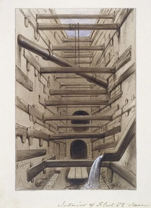 Framed Print : Fleet Street, London, 1845. Artist: Frederick Napoleon Shepherd Framed Print : Fleet Street, London, 1845. Artist: Frederick Napoleon Shepherd
