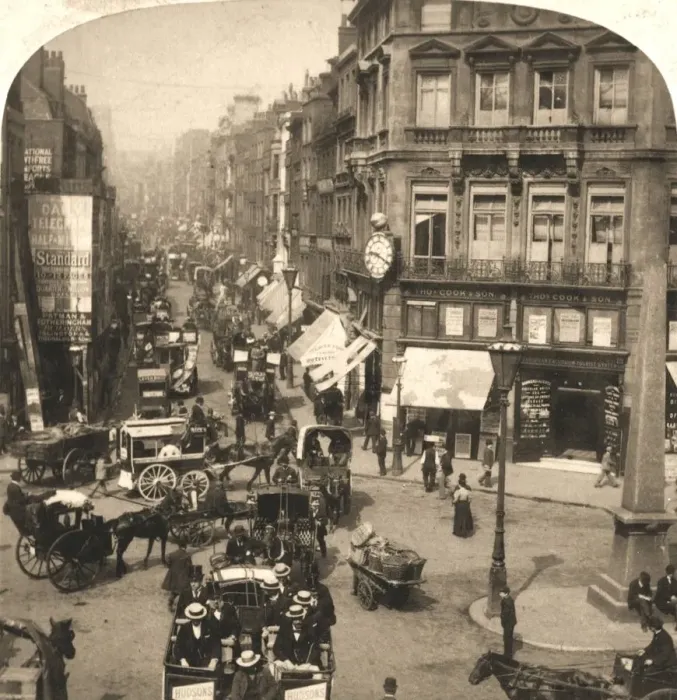 Framed Print : Fleet Street, London, 1896. Creator: Works and Sun Sculpture Studios Framed Print : Fleet Street, London, 1896. Creator: Works and Sun Sculpture Studios