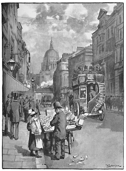 Fleet Street, Showing St. Paul s, 1891. Artist: William Luker