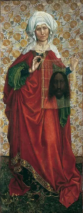 Framed Print : The Flemalle Panels: Saint Veronica. Artist: Campin, Robert (ca. 1375-1444) Framed Print : The Flemalle Panels: Saint Veronica. Artist: Campin, Robert (ca. 1375-1444)