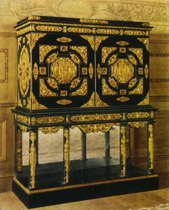 Framed Print : Flemish Cabinet of Ebony with Gilt Mounts, 1938. Creator: Unknown Framed Print : Flemish Cabinet of Ebony with Gilt Mounts, 1938. Creator: Unknown