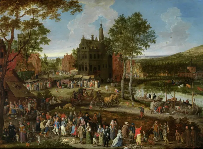 Framed Print : Flemish Kermis, 1687. Creator: Peeter Gysels Framed Print : Flemish Kermis, 1687. Creator: Peeter Gysels