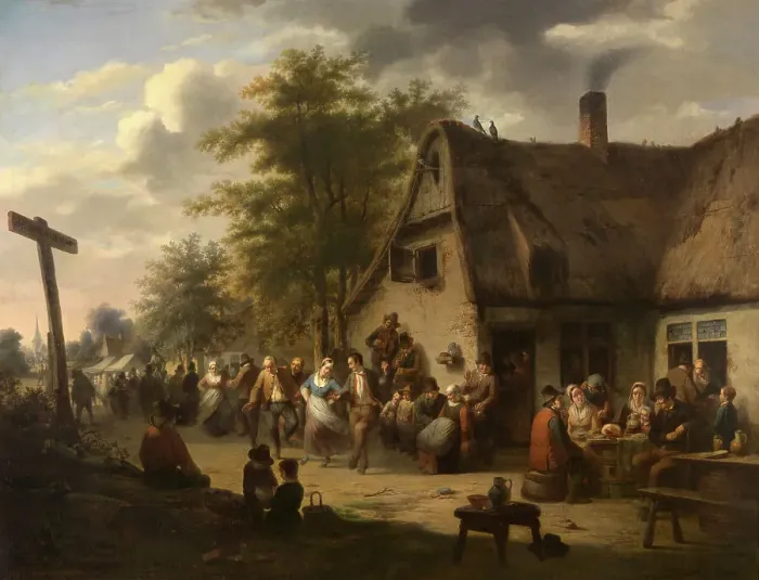 Framed Print : Flemish Kermis, 1849. Creator: Karel Ferdinand Venneman Framed Print : Flemish Kermis, 1849. Creator: Karel Ferdinand Venneman