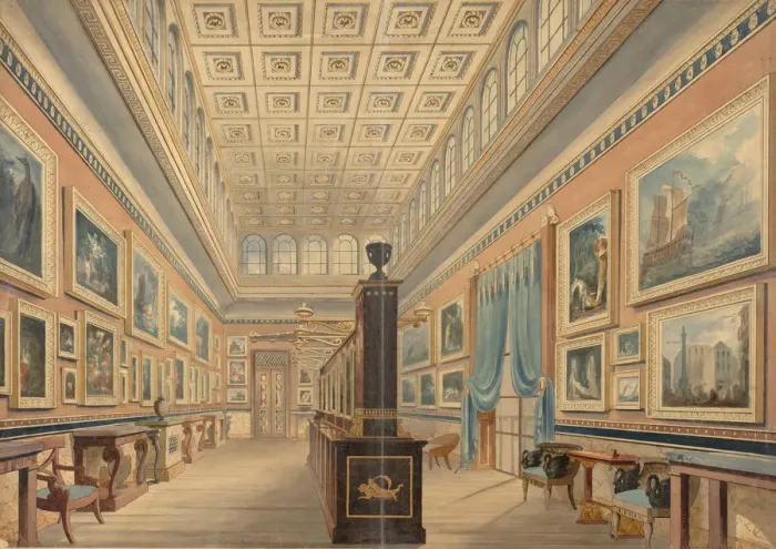 Framed Print : The Flemish Picture Gallery, the Mansion of Thomas Hope, Duchess Street, Portland Place Framed Print : The Flemish Picture Gallery, the Mansion of Thomas Hope, Duchess Street, Portland Place
