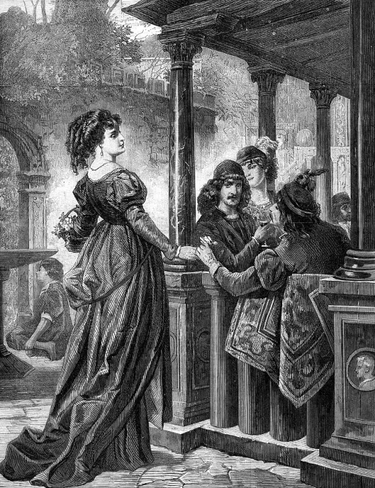 Framed Print : Fleuriste Florentine au Moyen Age, by M. Vander Ouderaa, 1872. Creator: Unknown Framed Print : Fleuriste Florentine au Moyen Age, by M. Vander Ouderaa, 1872. Creator: Unknown