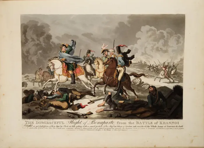Framed Print : The Flight of Bonaparte from the Battle of Krasnoi, 1814. Artist: Wright, John Massey Framed Print : The Flight of Bonaparte from the Battle of Krasnoi, 1814. Artist: Wright, John Massey