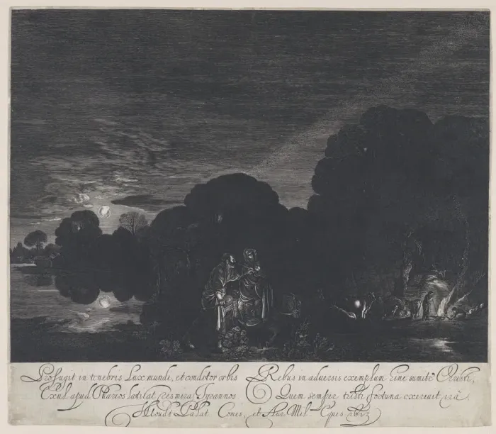 Framed Print : The Flight into Egypt, 1613. Creator: Hendrik Goudt Framed Print : The Flight into Egypt, 1613. Creator: Hendrik Goudt
