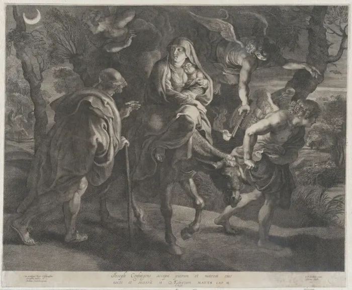 Framed Print : The Flight into Egypt, 1620-40. Creator: Ignatius Cornelis Marinus Framed Print : The Flight into Egypt, 1620-40. Creator: Ignatius Cornelis Marinus