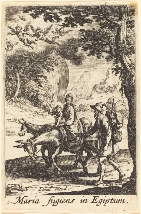 Framed Print : The Flight into Egypt, in or after 1630. Creator: Jacques Callot Framed Print : The Flight into Egypt, in or after 1630. Creator: Jacques Callot