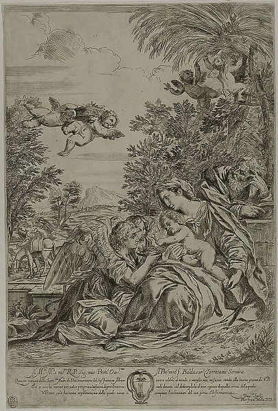 Flight into Egypt, 1647 / 66. Creator: Pier Francesco Mola