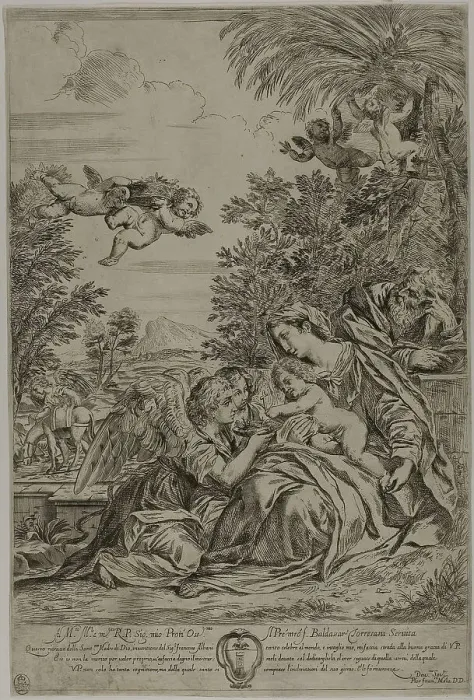 Framed Print : Flight into Egypt, 1647 / 66. Creator: Pier Francesco Mola Framed Print : Flight into Egypt, 1647 / 66. Creator: Pier Francesco Mola