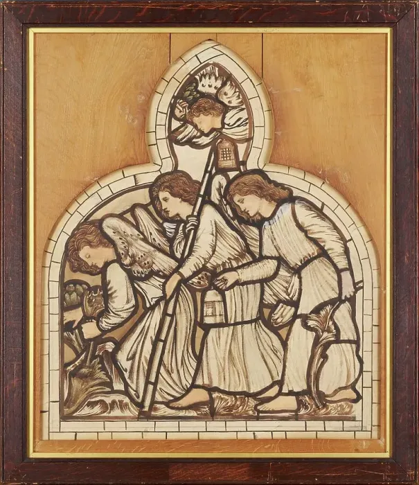 Framed Print : The Flight into Egypt - Angels leading the Way, 1862. Creator: Sir Edward Coley Burne-Jones Framed Print : The Flight into Egypt - Angels leading the Way, 1862. Creator: Sir Edward Coley Burne-Jones