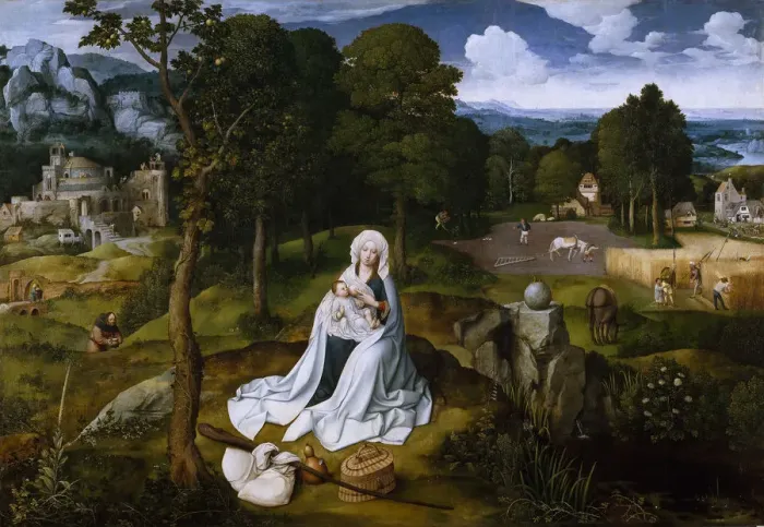 Framed Print : The Flight into Egypt. Artist: Patinir, Joachim (ca. 1480-1524) Framed Print : The Flight into Egypt. Artist: Patinir, Joachim (ca. 1480-1524)
