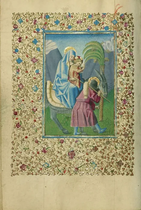 Framed Print : The Flight into Egypt; Book of Hours, about 1460. Creator: Unknown Framed Print : The Flight into Egypt; Book of Hours, about 1460. Creator: Unknown