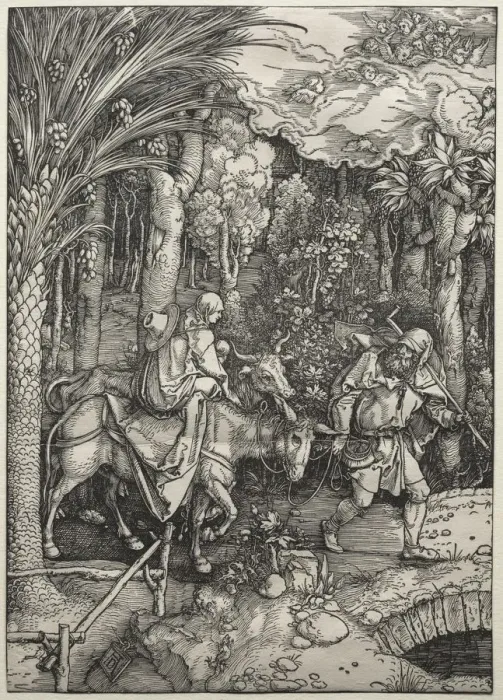 Framed Print : The Flight into Egypt, c. 1503-1505. Creator: Albrecht Dürer (German, 1471-1528) Framed Print : The Flight into Egypt, c. 1503-1505. Creator: Albrecht Dürer (German, 1471-1528)