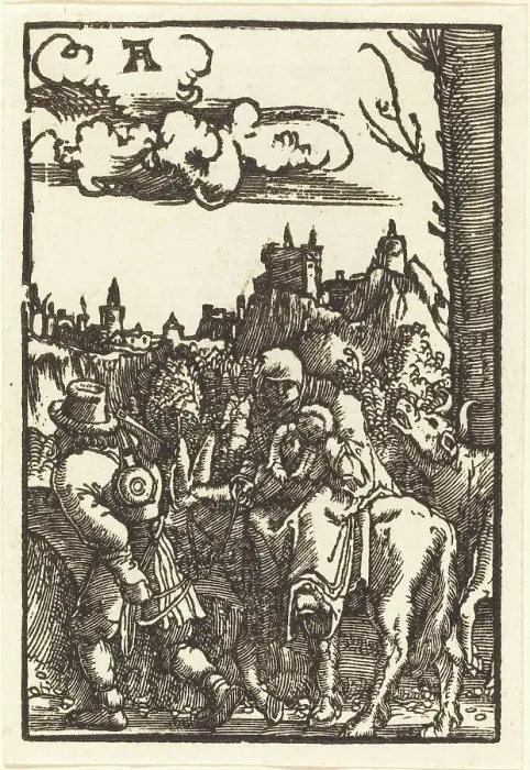 Framed Print : The Flight into Egypt, c. 1513. Creator: Albrecht Altdorfer Framed Print : The Flight into Egypt, c. 1513. Creator: Albrecht Altdorfer