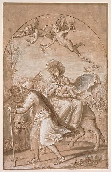 The Flight into Egypt, c. 1590. Creator: Gregorio Pagani (Italian, 1558-1605)