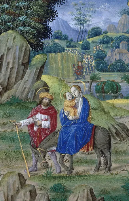 Framed Print : The Flight into Egypt, c1520. Creator: Jean Pichore Framed Print : The Flight into Egypt, c1520. Creator: Jean Pichore